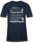 Shirtracer T-Shirt Ich bin ein Feuerwehrmann! Grau/Blau