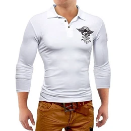 Longsleeve Adler Longsleeve Skull Wings ID1167 2 Farben (1-tlg) 1167 in Wei