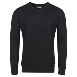 Sweatshirt Herren V-Neck Pullover RIVEmil Regular Fit Organic Cotton Bio Basic Longsleeve Shirt aus 100% Baumwolle