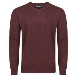 Sweatshirt Herren V-Neck Pullover RIVEmil Regular Fit Organic Cotton Bio Basic Longsleeve Shirt aus 100% Baumwolle