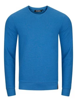 riverso Herren Pullover RIVPhillip Sweatshirt Basic Rundhals Sweater Pulli Langarm Regular Fit Einfarbig Blau