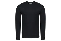 riverso Herren Pullover RIVPhillip Sweatshirt Basic Rundhals Sweater Pulli Langarm Regular Fit Einfarbig Schwarz/Dunkelblau