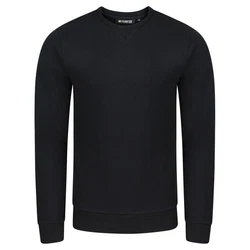 riverso Herren Pullover RIVPhillip Sweatshirt Basic Rundhals Sweater Pulli Langarm Regular Fit Einfarbig Schwarz/Dunkelblau