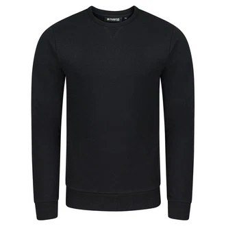 riverso Herren Pullover RIVPhillip Sweatshirt Basic Rundhals Sweater Pulli Langarm Regular Fit Einfarbig Schwarz/Dunkelblau