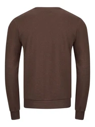 riverso Herren Pullover RIVPhillip Sweatshirt Basic Rundhals Sweater Pulli Langarm Regular Fit Einfarbig Braun/Dunkelbraun