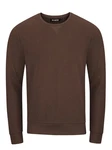 riverso Herren Pullover RIVPhillip Sweatshirt Basic Rundhals Sweater Pulli Langarm Regular Fit Einfarbig Braun/Dunkelbraun