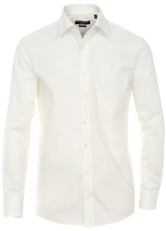 Businesshemd Herren Hemd extra langer Arm 69cm Langarm Hemd uni regular fit, creme HL22, 43