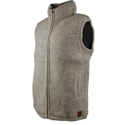 KUNST UND MAGIE Herren Strickweste Hellgrau/Grau/Braun/Beige
