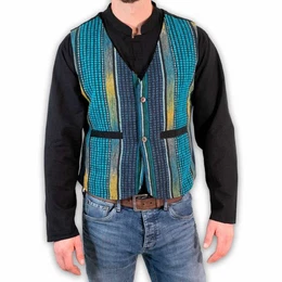 Kurzweste Bunte Herren Hippie Weste