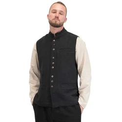Kunst und Magie Kurzweste Traditionelle Nepal Gilet Herren Weste 