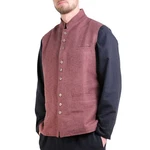 Kunst und Magie Kurzweste Traditionelle Nepal Gilet Herren Weste Rot/Dunkelrot/Lila/Bordeaux