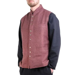 Kurzweste Traditionelle Nepal Gilet Herren Hippie Weste