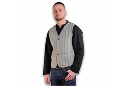 KUNST UND MAGIE Anzugweste Gilet Alternative Grau/Hellgrau/Hellblau/Schwarz