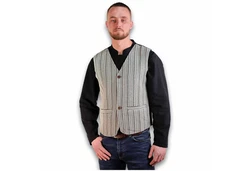 KUNST UND MAGIE Anzugweste Gilet Alternative Grau/Hellgrau/Hellblau/Schwarz