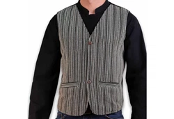 KUNST UND MAGIE Anzugweste Gilet Alternative Schwarz/Grau/Beige