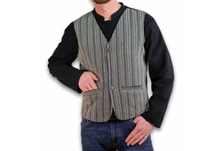 KUNST UND MAGIE Anzugweste Gilet Alternative Schwarz/Grau/Beige