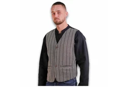 KUNST UND MAGIE Anzugweste Gilet Alternative Schwarz/Grau/Beige