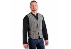 KUNST UND MAGIE Anzugweste Gilet Alternative Schwarz/Grau/Beige