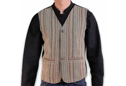KUNST UND MAGIE Anzugweste Gilet Alternative Braun/Beige/Schwarz