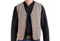KUNST UND MAGIE Anzugweste Gilet Alternative Braun/Beige/Schwarz