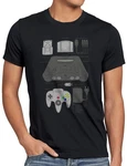 style3 T-Shirt 64 Bit Retro Gamer Konsole N64 Videospiel Nintendo Schwarz/Dunkelgrau
