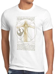 style3 T-Shirt Vitruvianischer Wookiee Star Wars Weiß/Grün