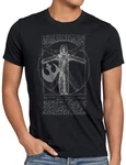style3 T-Shirt Vitruvianischer Wookiee Star Wars Schwarz