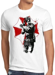 style3 T-Shirt Raccoon City Police Virus Resident Epidemie Evil Videospiel Weiß/Rot