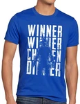 style3 T-Shirt Winner Winner Chicken Dinner pvp multiplayer pupg Blau