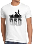 style3 T-Shirt The Walking Dad Weiß/Rot/Beige/Grün