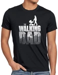 style3 T-Shirt The Walking Dad Schwarz/Grau/Rot/Beige