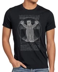 style3 T-Shirt Virtuvianischer Alf Beige/Schwarz/Braun/Grau/Dunkelgrau/Weiß