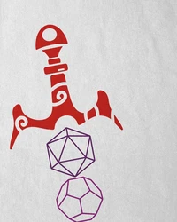 style3 T-Shirt DnD Sword Dungeon and Tabletop Dragons D20 Pen Paper Rollenspiel Beige/Weiß/Rot/Mischfarben