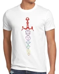 style3 T-Shirt DnD Sword Dungeon and Tabletop Dragons D20 Pen Paper Rollenspiel Beige/Weiß/Rot/Mischfarben