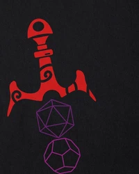 style3 T-Shirt DnD Sword Dungeon and Tabletop Dragons D20 Pen Paper Rollenspiel Mischfarben/Schwarz/Lila/Beige