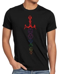 style3 T-Shirt DnD Sword Dungeon and Tabletop Dragons D20 Pen Paper Rollenspiel Mischfarben/Schwarz/Lila/Beige