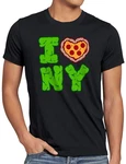 style3 T-Shirt Love NY Dunkelgrün/Grün/Blau/Rot/Schwarz/Rosa