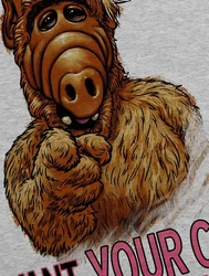 I Want Your Cat T-Shirt Style3 (alf der auerirdische melmac sitcom katzen) Dunkelgrau/Grau/Braun