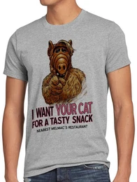 T-Shirt I Want Your Cat alf der auerirdische melmac sitcom katzen