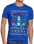 style3 T-Shirt Splash (3) Dunkelblau/Blau/Hellblau