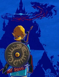 style3 T-Shirt Breath Link Hyrule Gamer Blau