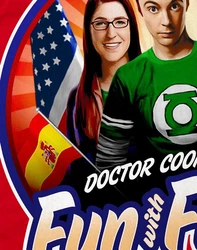style3 T-Shirt Fun with Flags The Big Bang Theory Sheldon Cooper Rosa/Rot/Blau/Weiß