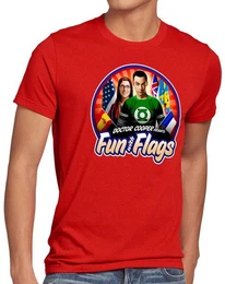 T-Shirt Fun wih Flags flagge fahne banner the big bang theory sheldon cooper