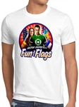 style3 T-Shirt Fun with Flags The Big Bang Theory Sheldon Cooper Weiß/Blau