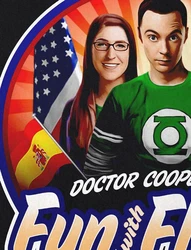 style3 T-Shirt Fun with Flags The Big Bang Theory Sheldon Cooper Rosa/Blau/Lila/Gelb