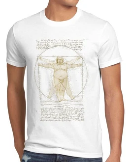 style3 T-Shirt Dicker Vitruvianischer Mensch Weiß style3 T-Shirt Dicker Vitruvianischer Mensch Weiß