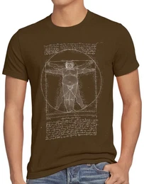 T-Shirt Dicker Vitruvianischer Mensch bergewichtig leonardo da vinci fitness