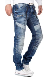 Cipo & Baxx 5-Pocket Jeans Biker Hose BA-CD576 Blau