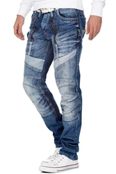 Cipo & Baxx 5-Pocket Jeans Biker Hose BA-CD576 Blau