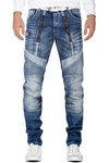Cipo & Baxx 5-Pocket Jeans Biker Hose BA-CD576 Blau